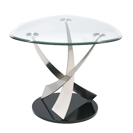 Contemporary Freeform Pedestal End Table